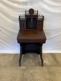 Charles Bacheller Fretwork Davenport Style Desk C 1880s