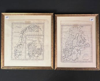 2 18th Century Maps of Scandinavia