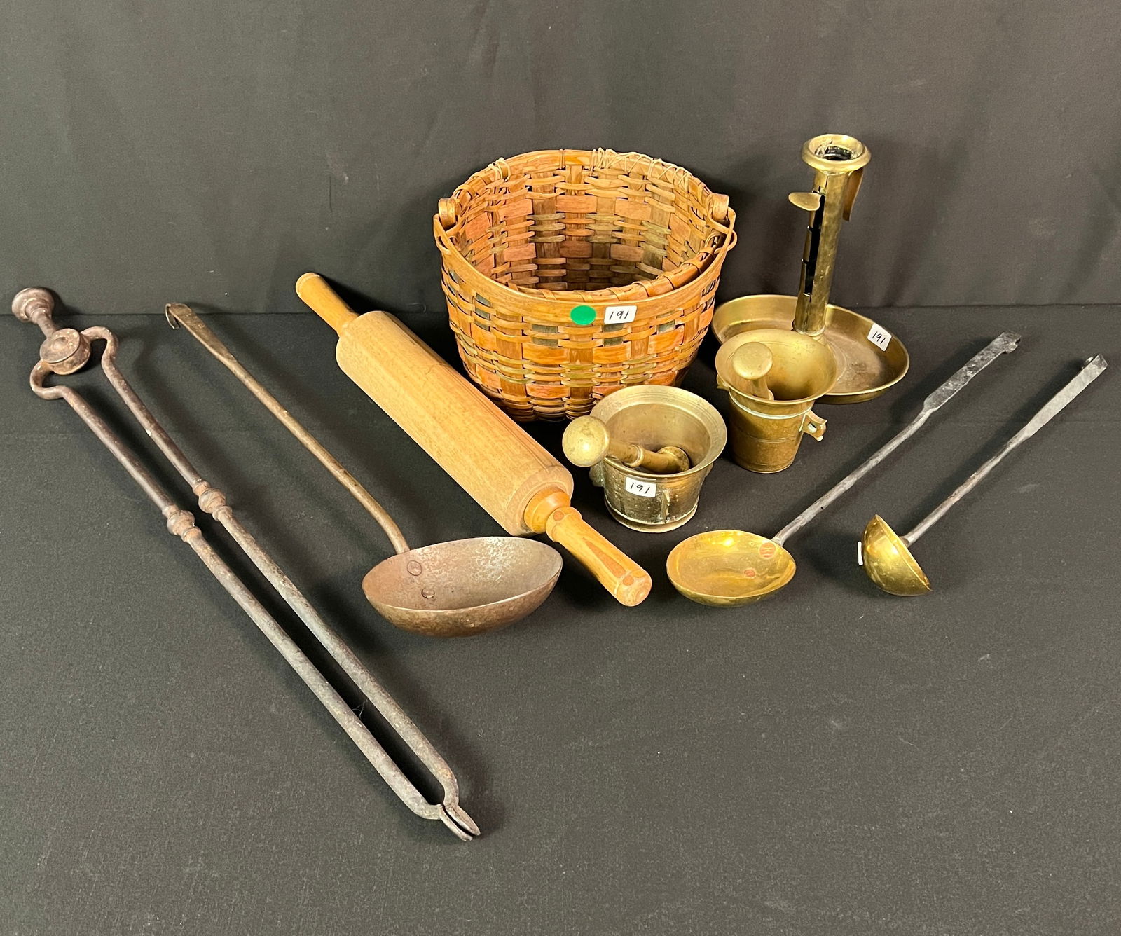 Lot of Early Kitchen Items, Basket and More (1 of 12)