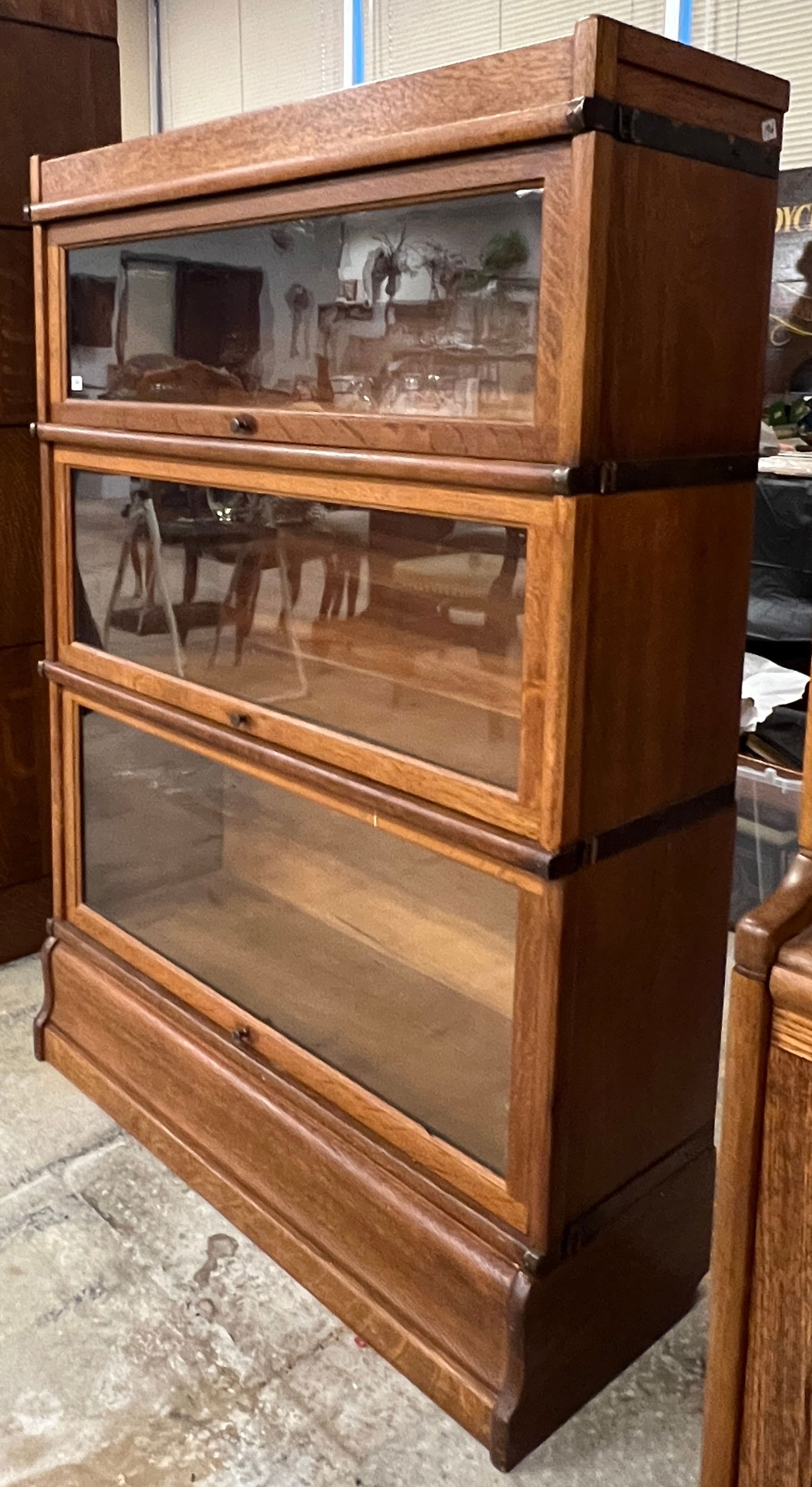 3 Section Oak Stacking Bookcase - 3