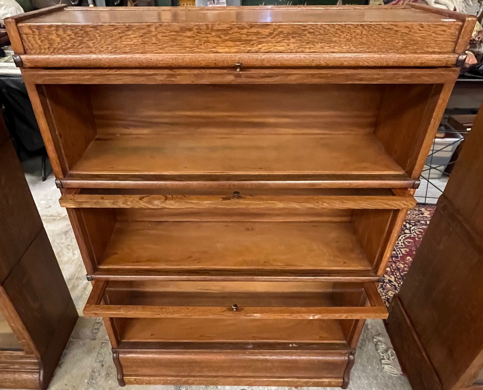 3 Section Oak Stacking Bookcase - 5