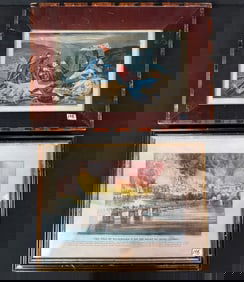 2 Currier and Ives Civil War Themed Litho's c1860's