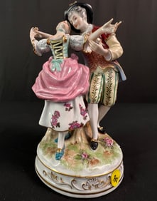 Porcelain Dresden Style Figurine of People Dancing C1900