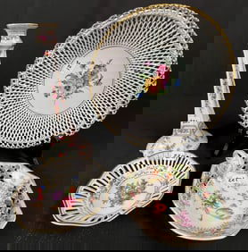 Antique Group of German Porcelain, Dresden, Von Schierholz