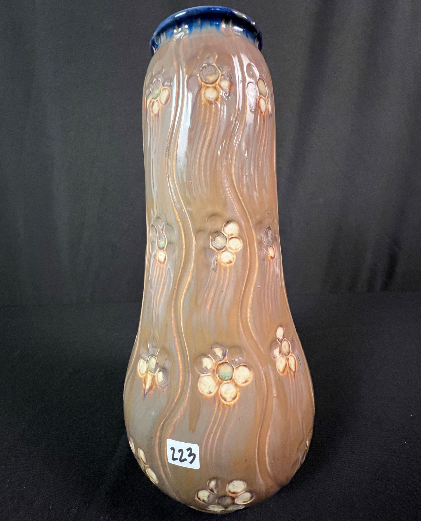 Royal Doulton Art Nouveau Stoneware Vase c 1900 (1 of 6)