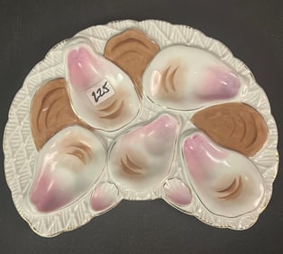 Abrams French Porcelain Oyster plate c19th Century