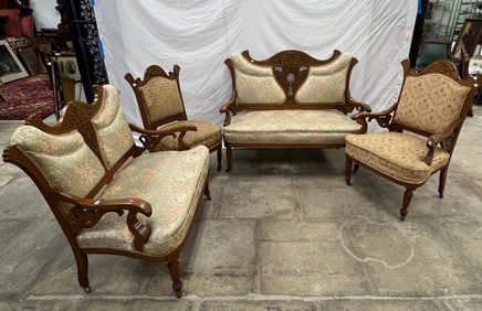 4 Piece Oak Parlor Set