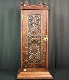 Single Door Oak Wall-Hung Cabinet