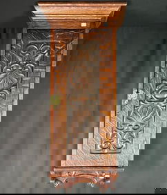 Single Door Oak Wall-Hung Cabinet