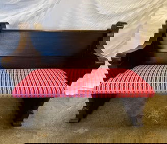 Victorian Carved Walnut Bench