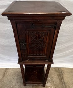 Tudor English Oak Single Door Cabinet c1890's