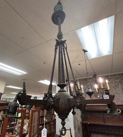 4 Arm Brass Lion Head Gas Fixture