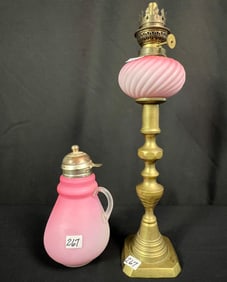 Art Glass Peg Lamp and Syrup Dispenser