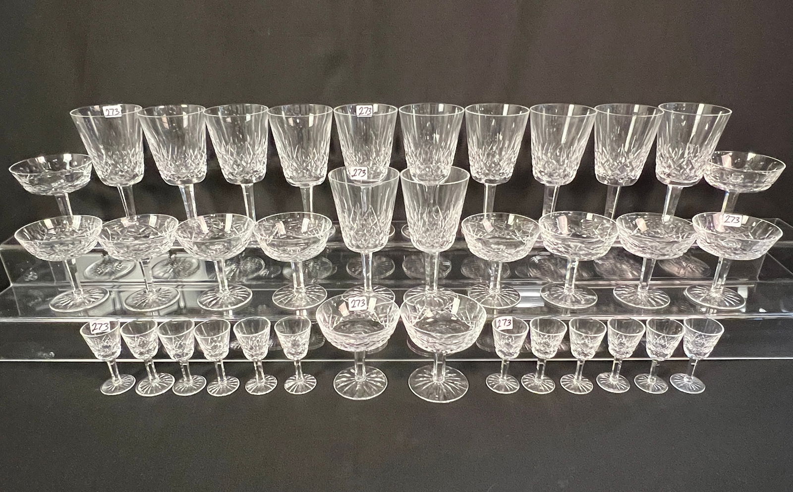 Group of Waterford Crystal Glassware in " Lismore" Pattern (1 of 11)