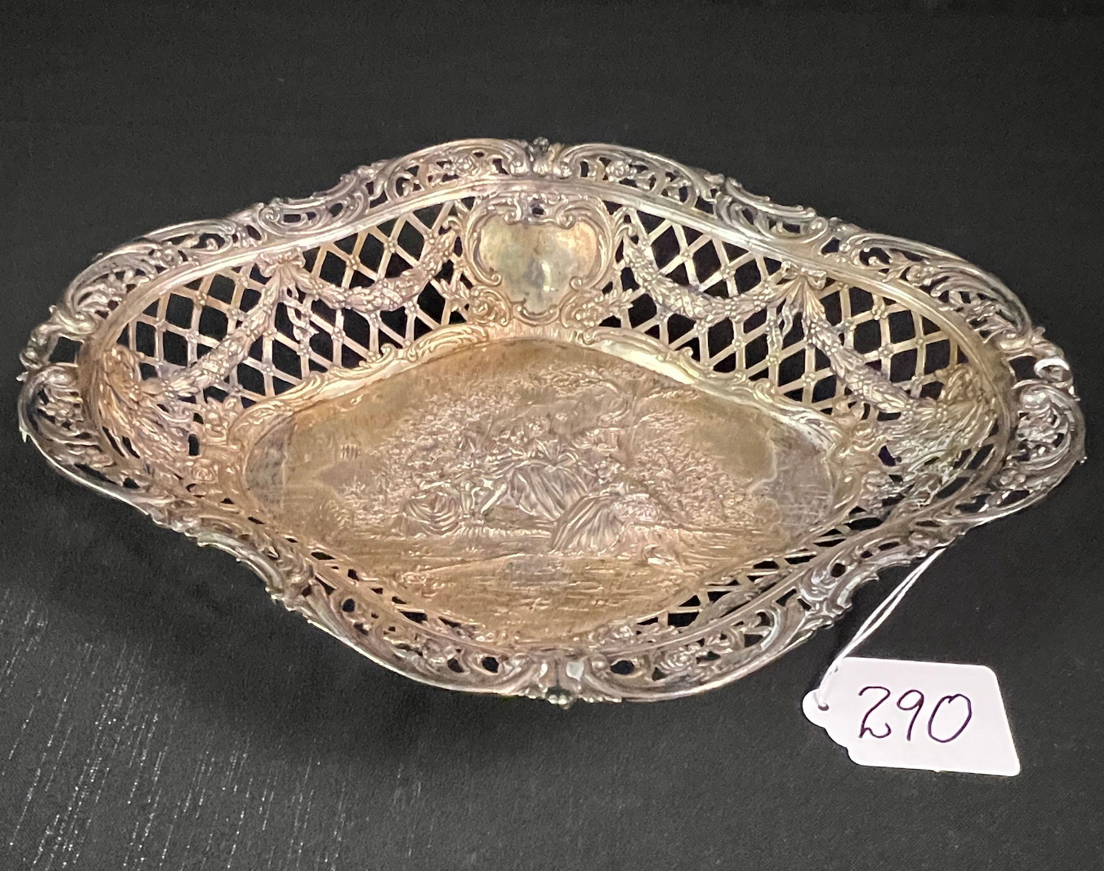 Sterling 1830-40s Latticework Bowl (1 of 6)