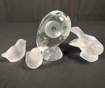 Group of Lalique Birds and Others