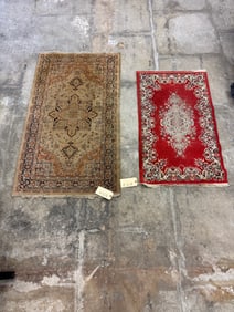 2 Small Machine Made Rugs