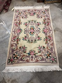 Oriental Sculpted Hand Made Wool Rug