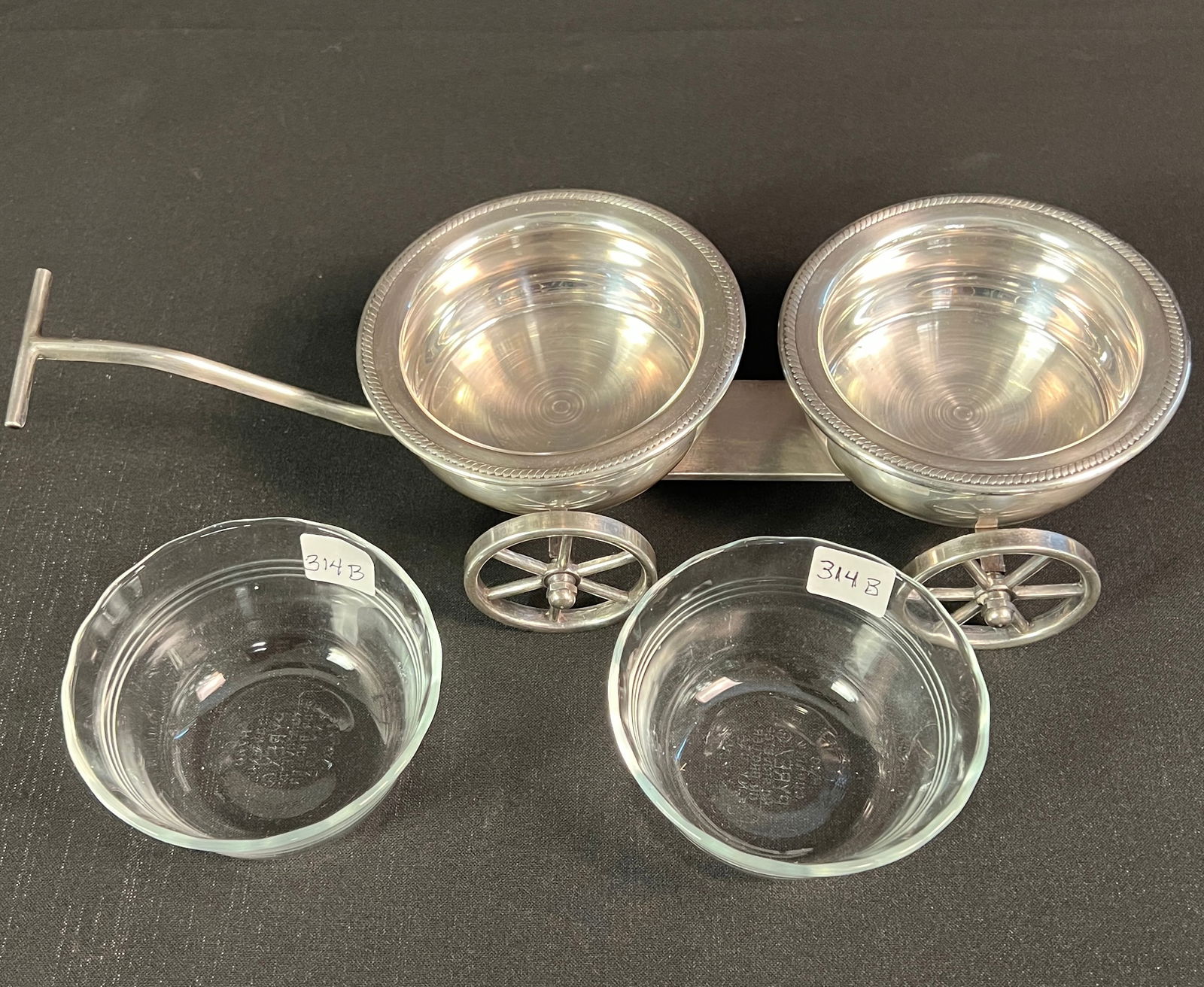 Silver Plate Condiment Server - 6