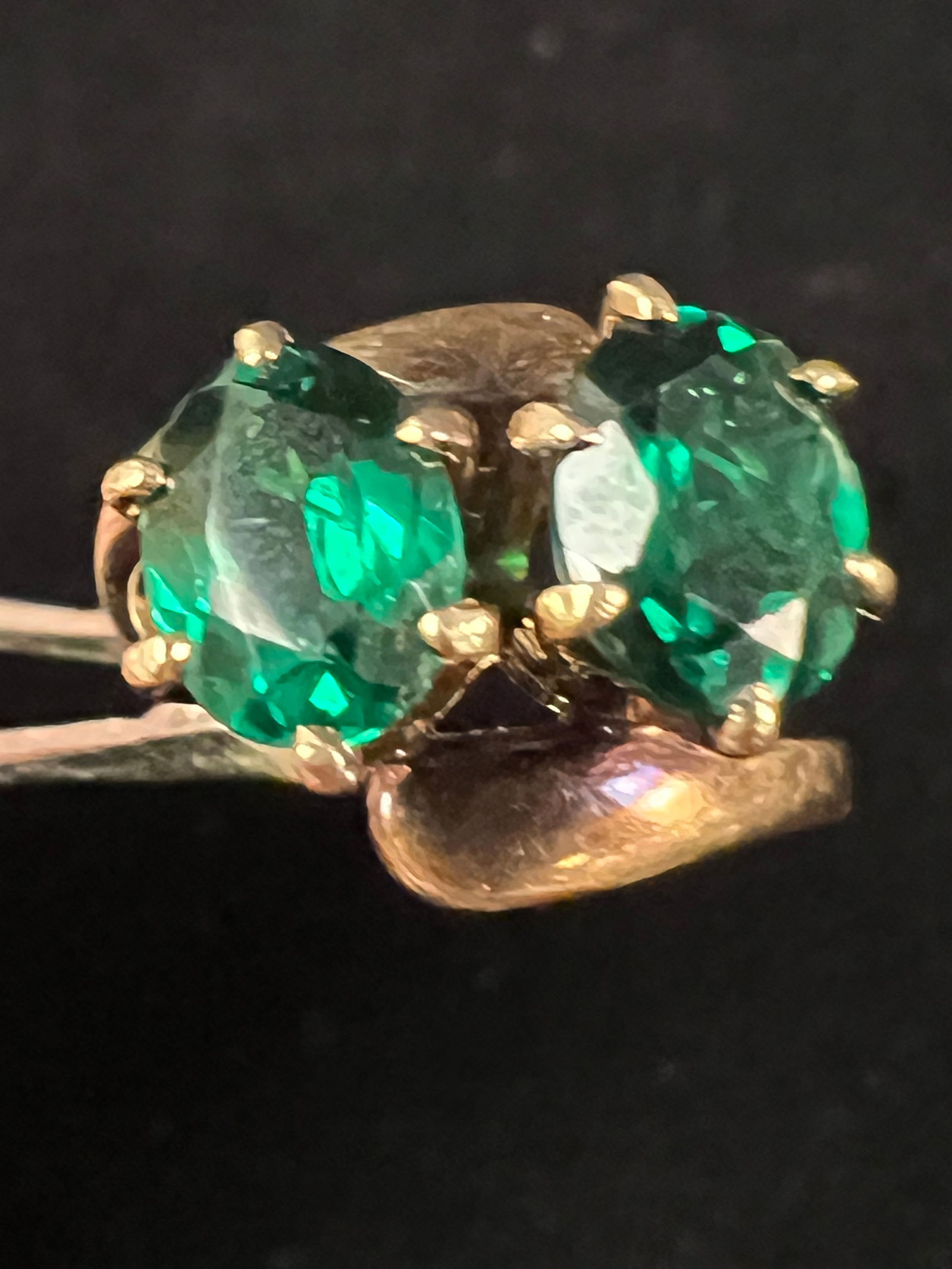 14K Solid Gold Emerald Ring - 4