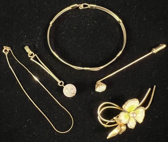 Group of Gold Plate Jewelry