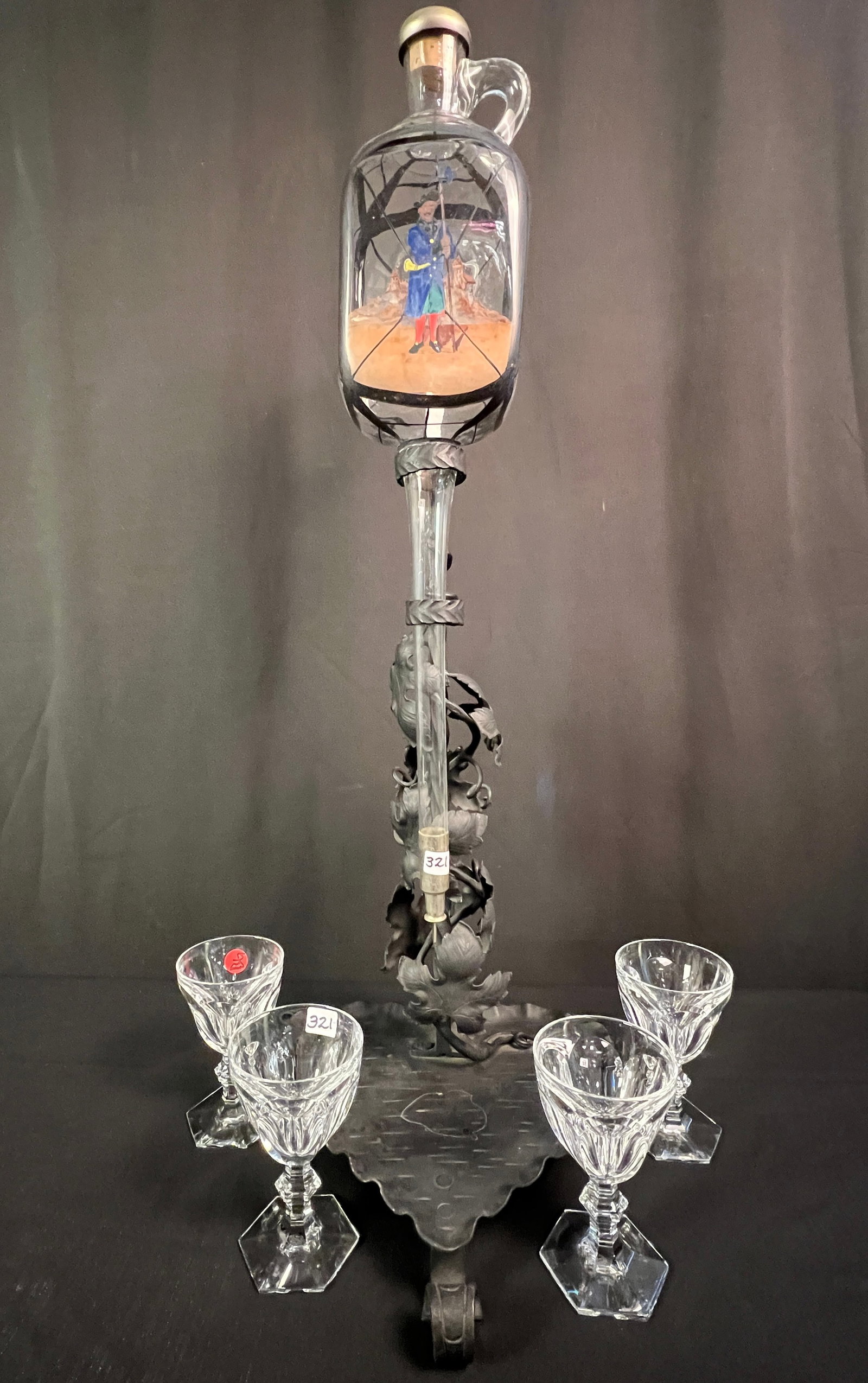 Vintage Wine Aerator and Decanter with Set of Baccarat Glasses (1 of 9)