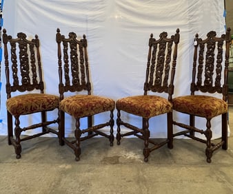4 Black Forest Dining Chairs