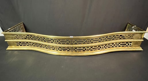 18th Century Brass Fireplace Fender