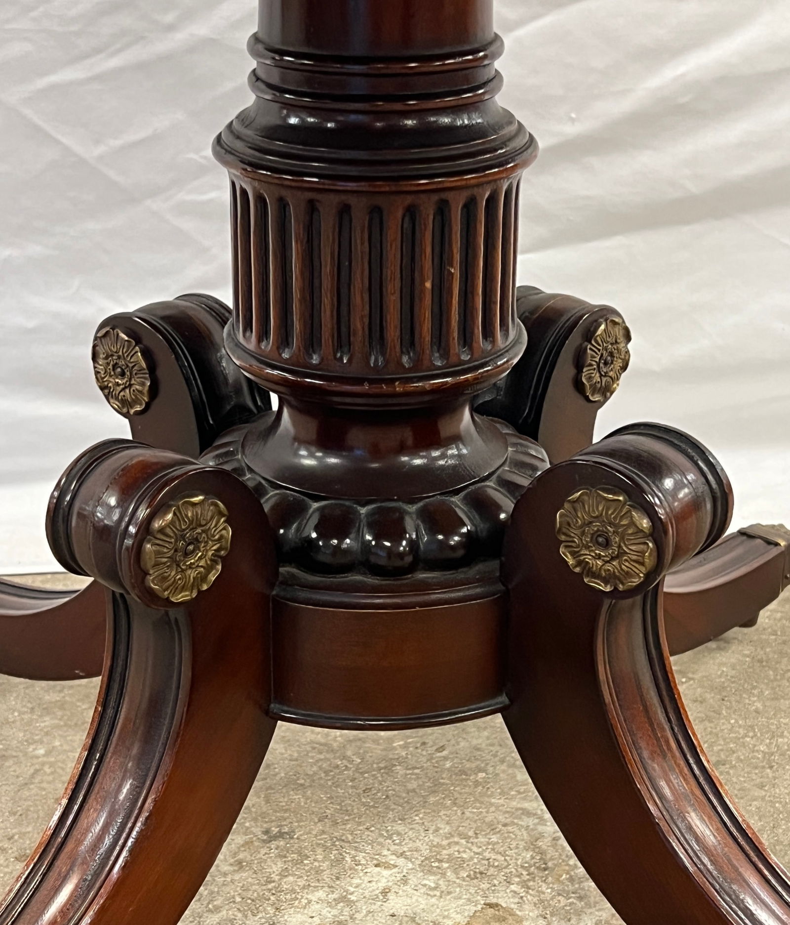 Flamed Mahogany Drum Table - 5