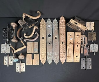 Group of Victorian Bronze Hardware and Lock Sets
