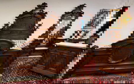 Stunning Renaissance Revival Bedroom Suite