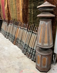 Italianate Walnut Turned Staircase Railing From the Duncan D. MMillan Mansion C1850's