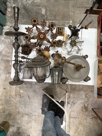 Assortment of Antique Light Fixtures c1890's