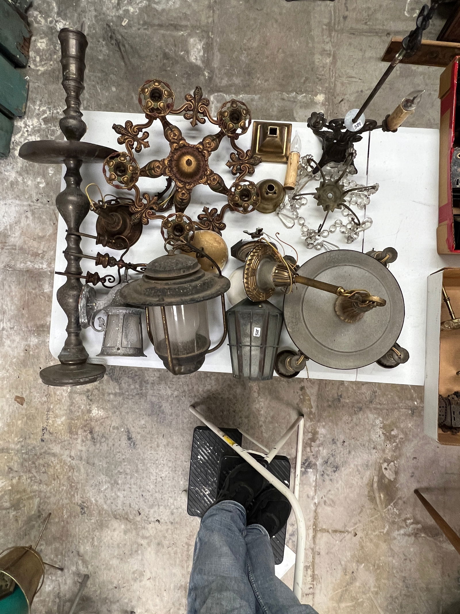 Assortment of Antique Light Fixtures c1890's (1 of 11)
