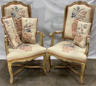 Pair of 1950s/60s Country French Armchairs
