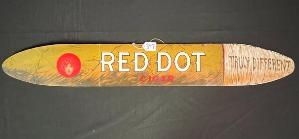 Red Dot Cigar Advertising Sign