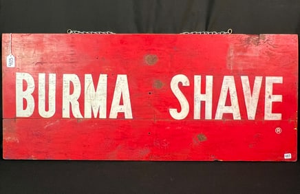 Burma Shave Wooden Advertising Sign