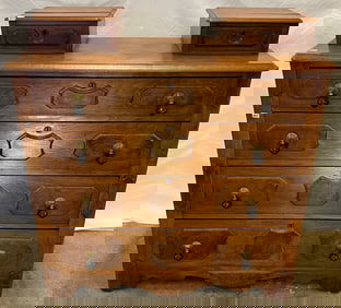 Walnut Victorian Hankybox Dresser