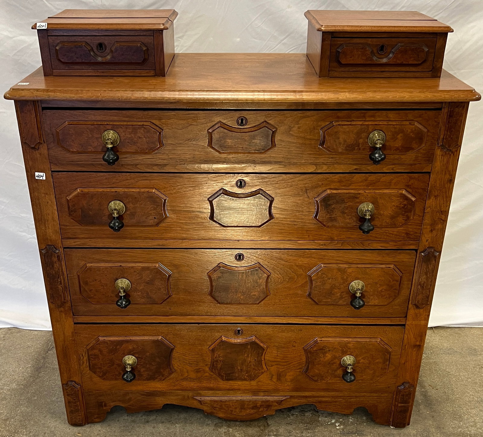 Walnut Victorian Hankybox Dresser (1 of 8)