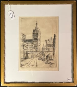 Max Fernekes Wells Street Etching