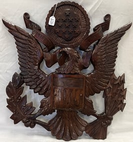 Hand Carved American Eagle Plaque