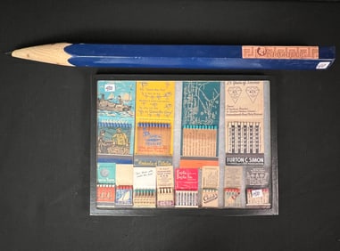 Advertising for Staedtler Pencil and Framed Case of Matchbooks