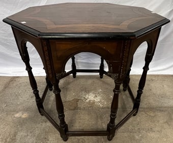 Octagonal Mahogany Center Table c1920s