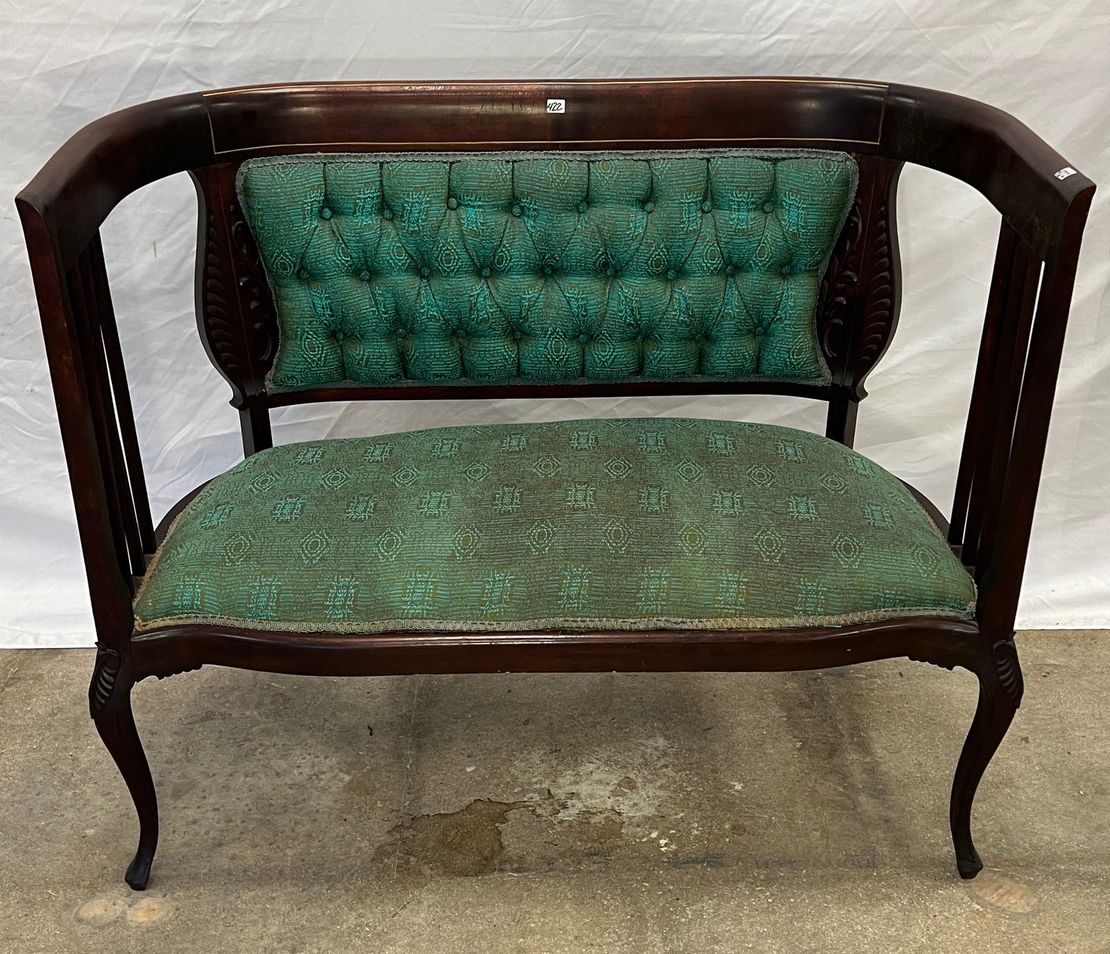 Victorian Mahogany Loveseat (1 of 8)