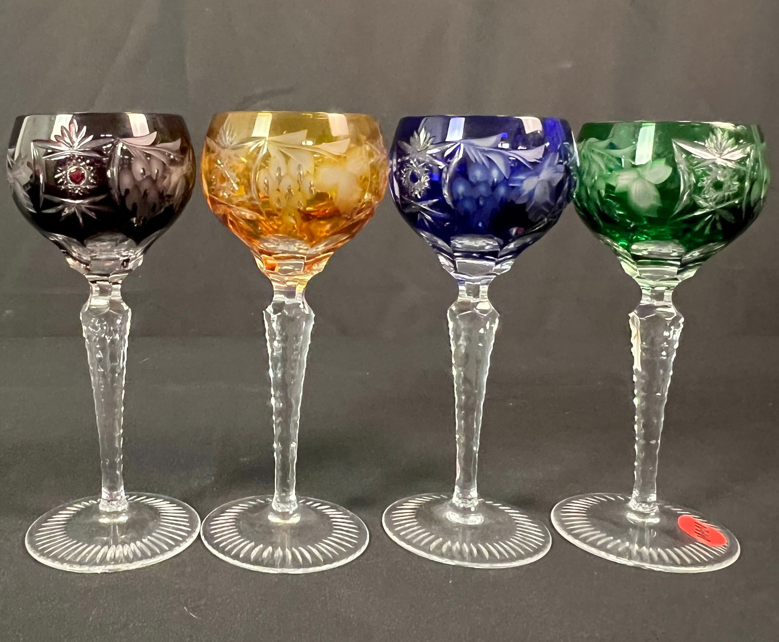 Antique Colored Stemware - 6