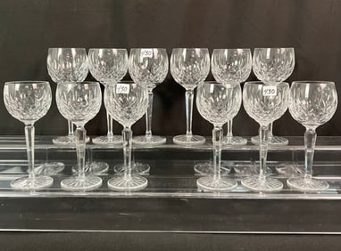 12 Waterford Lismore Wine Glasses