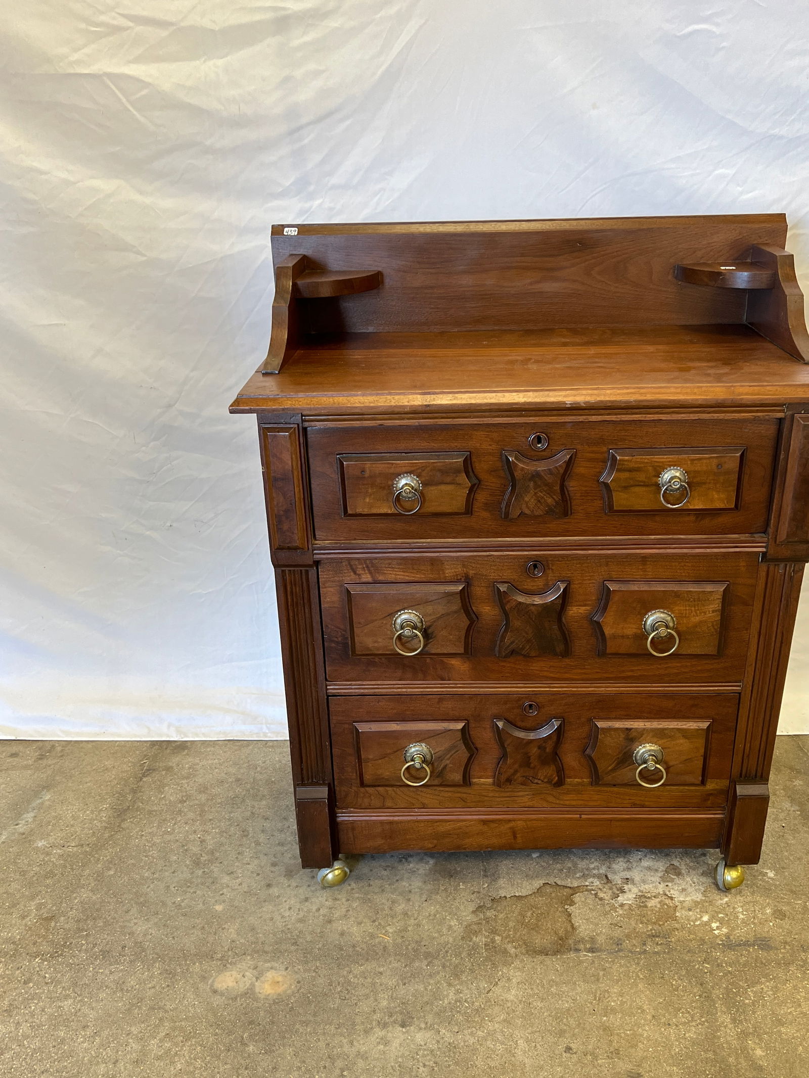 Walnut Victorian 3 Drawer Commode (1 of 14)