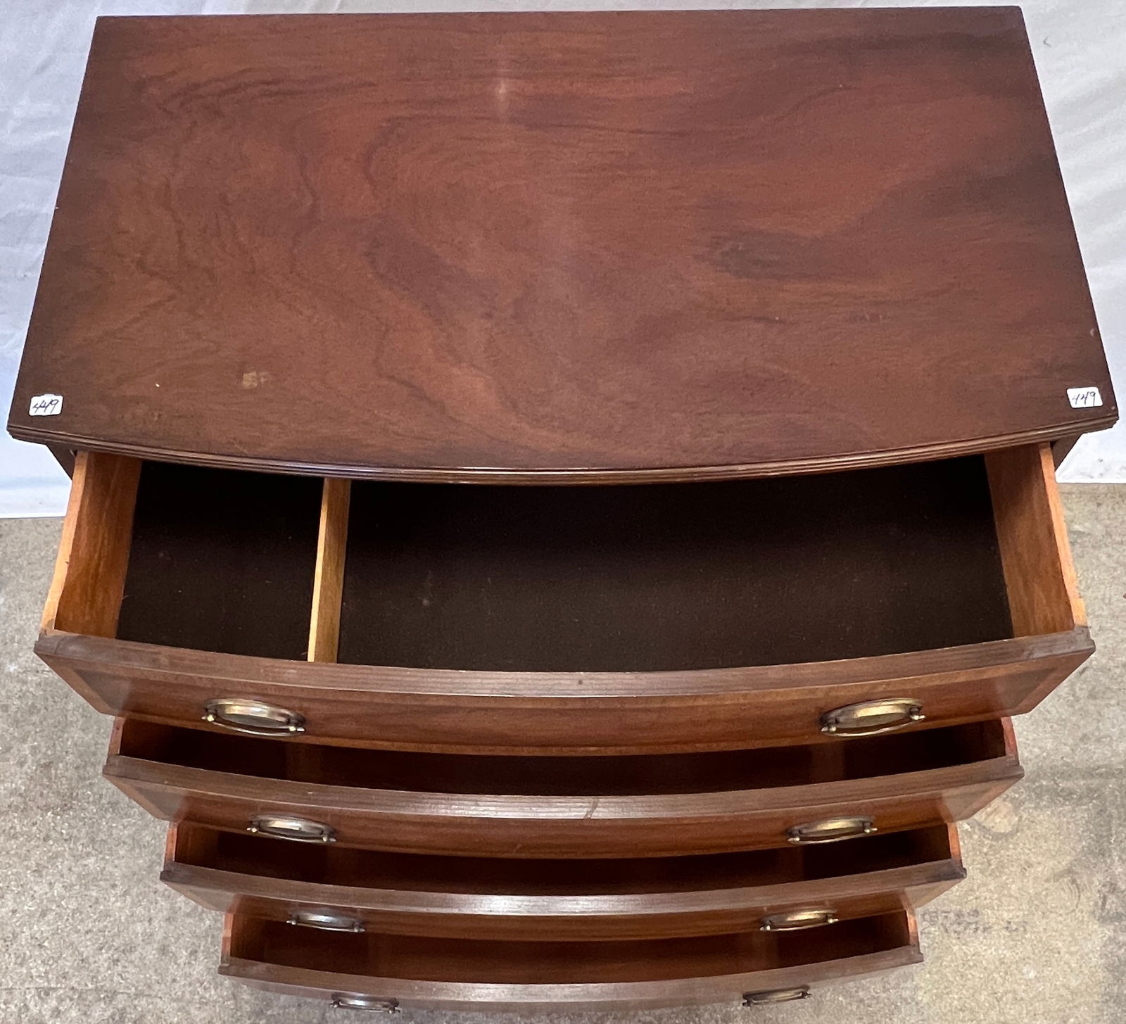 Mahogany 4 Drawer Chest - 5