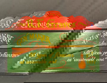 Vintage R. F. Graves Hand Made Wood Gun Advertising Sign