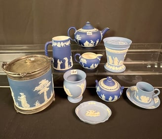 9 Pieces of Blue Wedgewood